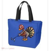 Golfing Turkey Golf Club Funny Thanksgiving Tote Bag thumb 3