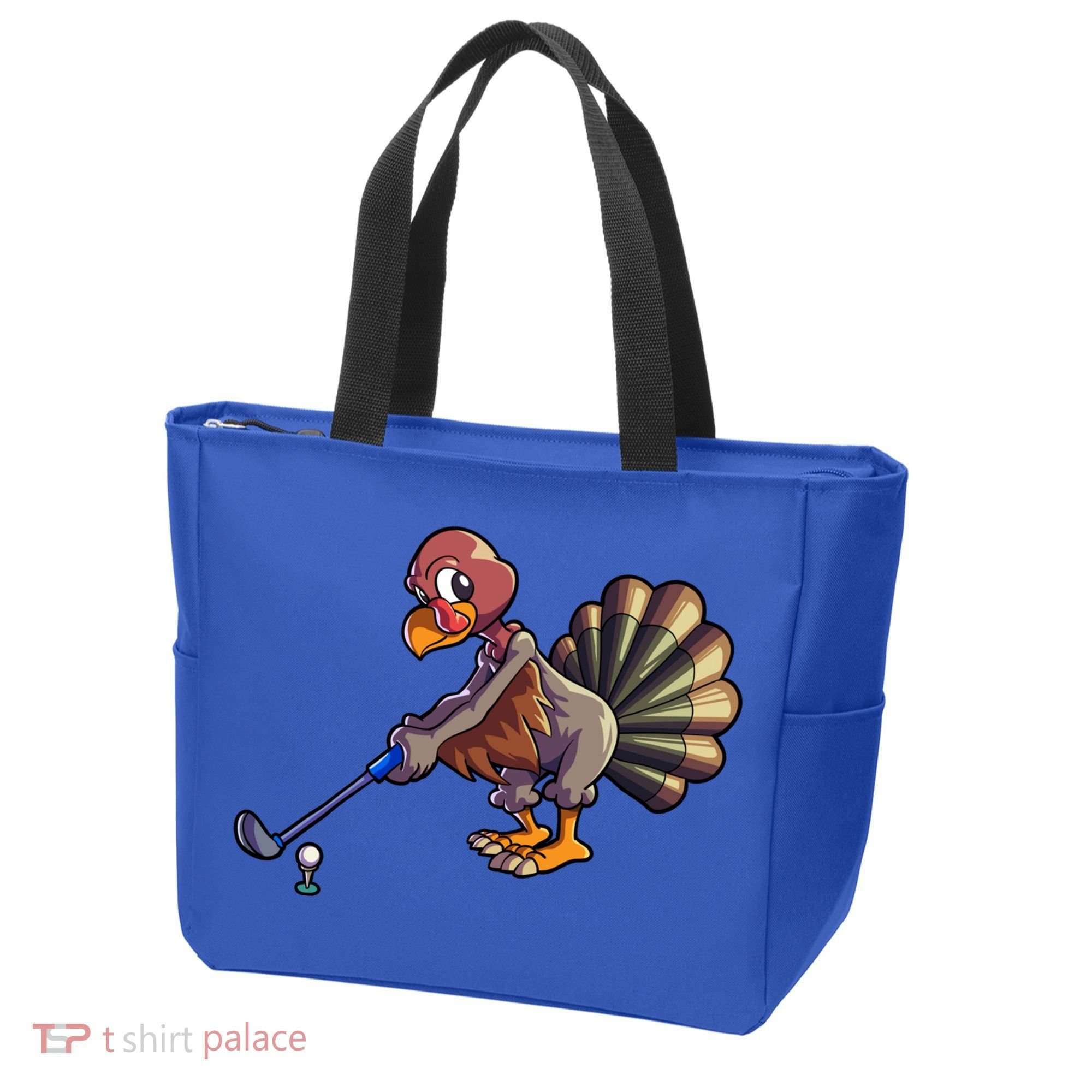 Golfing Turkey Golf Club Funny Thanksgiving Tote Bag
