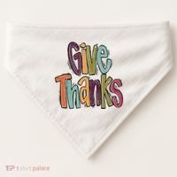 Give Thanks USA-Made Doggie Bandana thumb 0