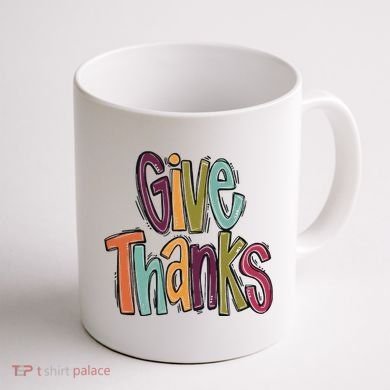 Give Thanks Coffee Mug back