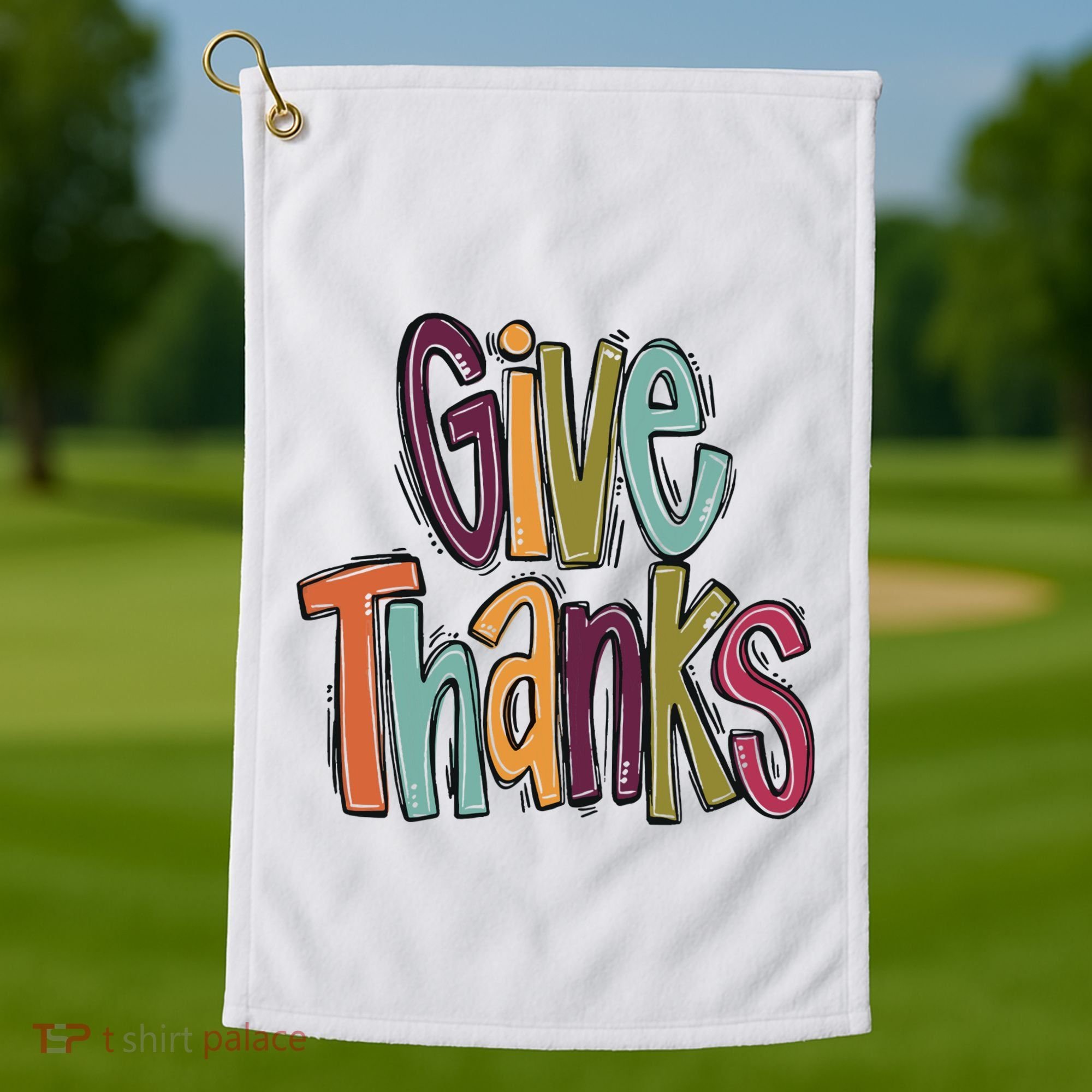 Give Thanks Golf Towel