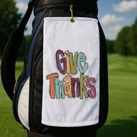 Give Thanks Golf Towel thumb 2