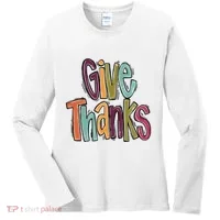 Give Thanks Women's Long Sleeve Shirt thumb 0