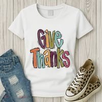 Give Thanks Women's T-Shirt thumb 3