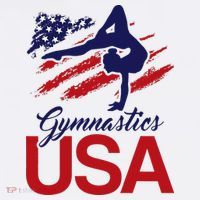 Girl Tumbling Gymnast Gymnastics Usa American Flag T-Shirt thumb 7