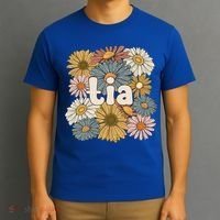 Groovy Tia Grandmother Flowers Tia Grandma Gift T-Shirt thumb 3