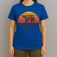 Gatlinburg Tennessee Great Smoky Mountains Bear Retro Sunset Gift T-Shirt thumb 4