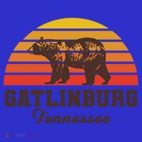 Gatlinburg Tennessee Great Smoky Mountains Bear Retro Sunset Gift T-Shirt thumb 7