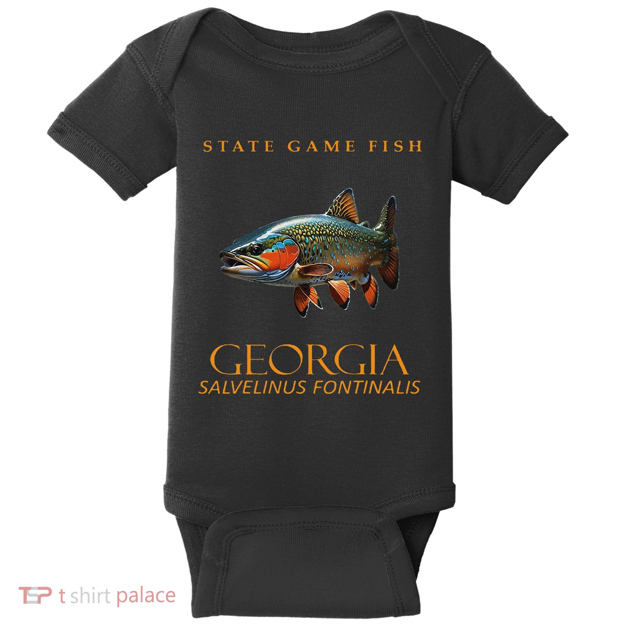 Georgia Territory Game Fish Southern Appalachian Brook Trout Baby Bodysuit