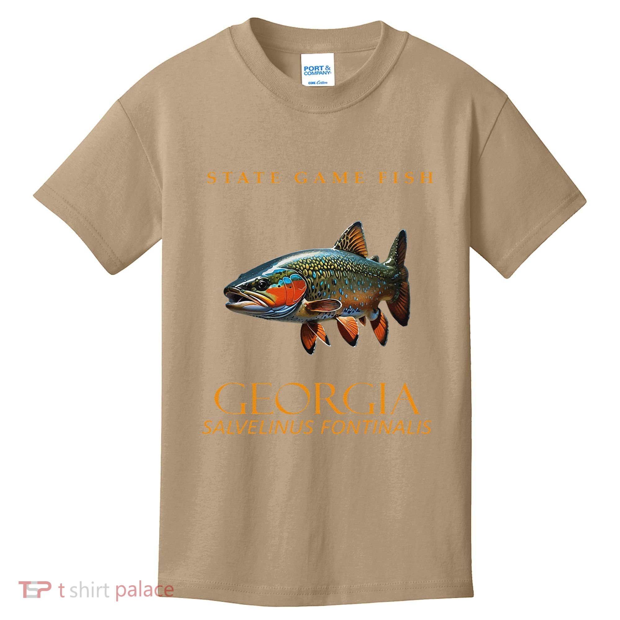 Georgia Territory Game Fish Southern Appalachian Brook Trout Kids T-Shirt