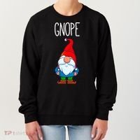 Gnope Tomte Garden Gnome Gift Funny Scandinavian Nope Meaningful Gift Women's Sweatshirt thumb 0