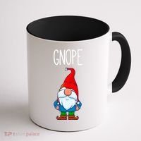 Gnope Tomte Garden Gnome Gift Funny Scandinavian Nope Meaningful Gift Coffee Mug thumb 1