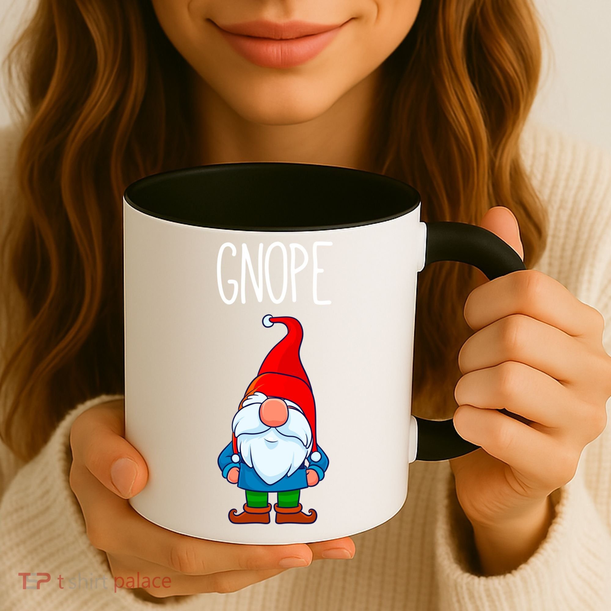 Gnope Tomte Garden Gnome Gift Funny Scandinavian Nope Meaningful Gift Coffee Mug
