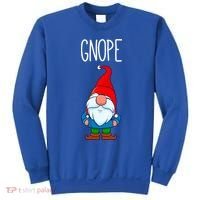 Gnope Tomte Garden Gnome Gift Funny Scandinavian Nope Meaningful Gift Sweatshirt thumb 0