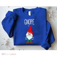 Gnope Tomte Garden Gnome Gift Funny Scandinavian Nope Meaningful Gift Sweatshirt thumb 2