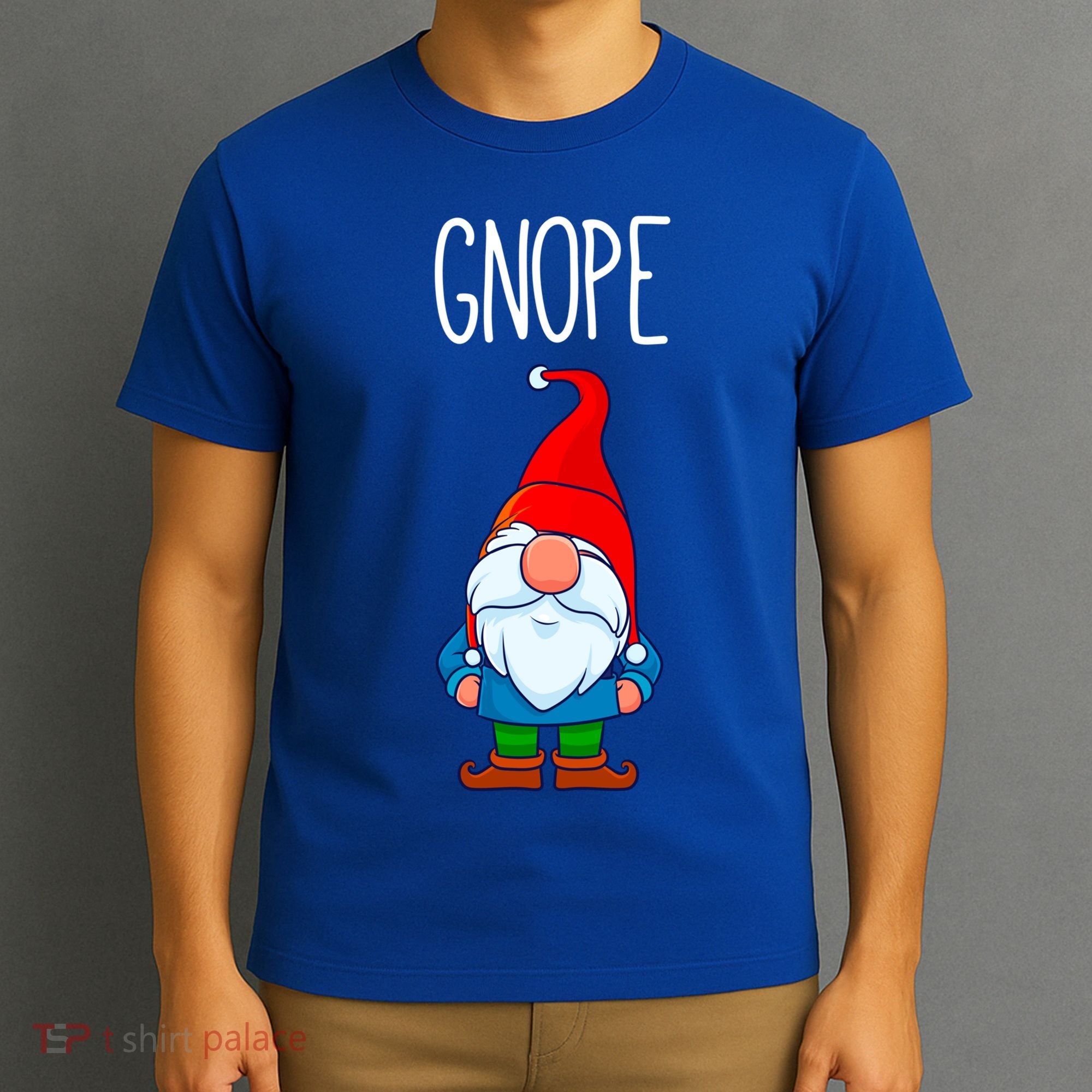 Gnope Tomte Garden Gnome Gift Funny Scandinavian Nope Meaningful Gift T-Shirt
