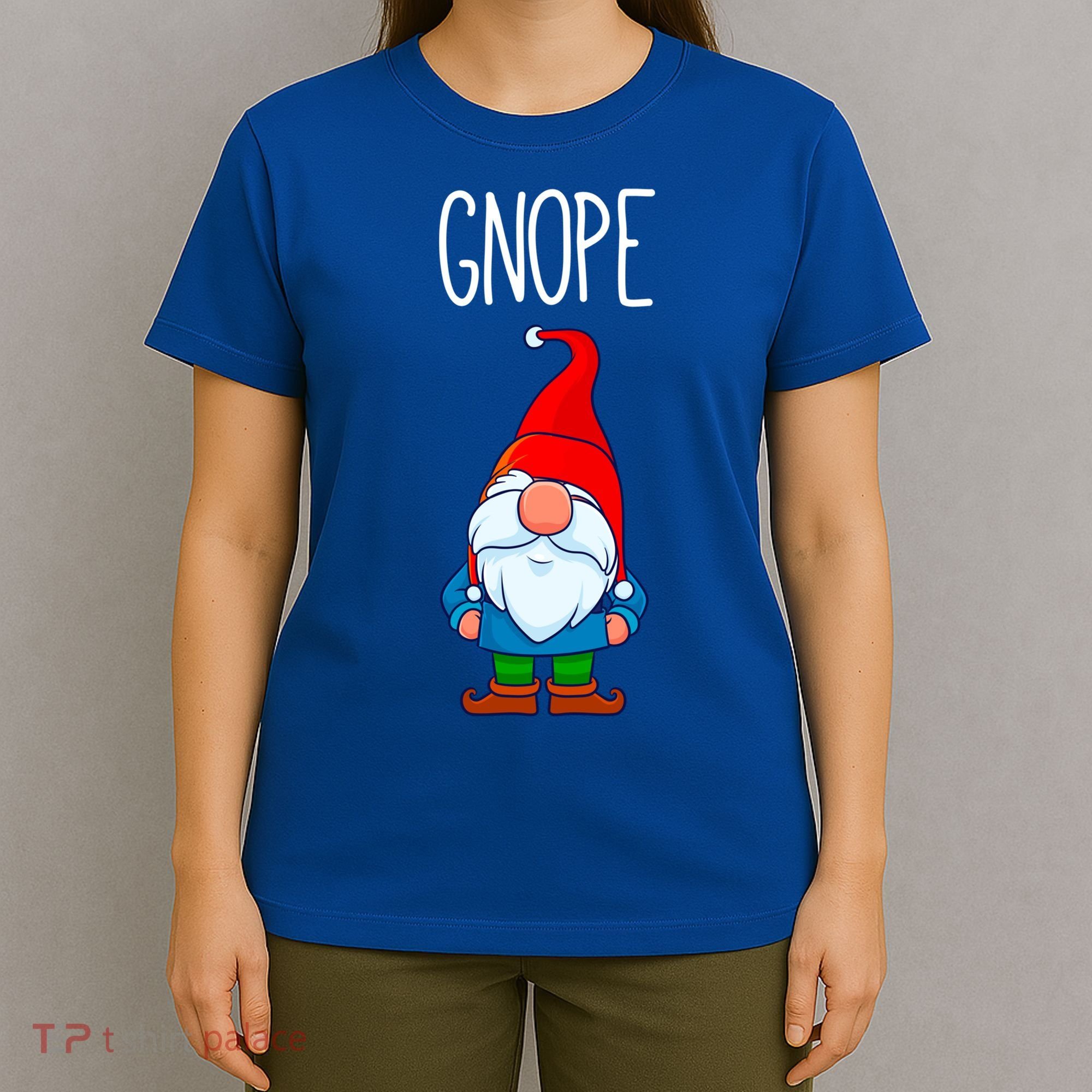 Gnope Tomte Garden Gnome Gift Funny Scandinavian Nope Meaningful Gift T-Shirt