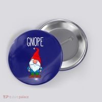 Gnope Tomte Garden Gnome Gift Funny Scandinavian Nope Meaningful Gift Button thumb 0