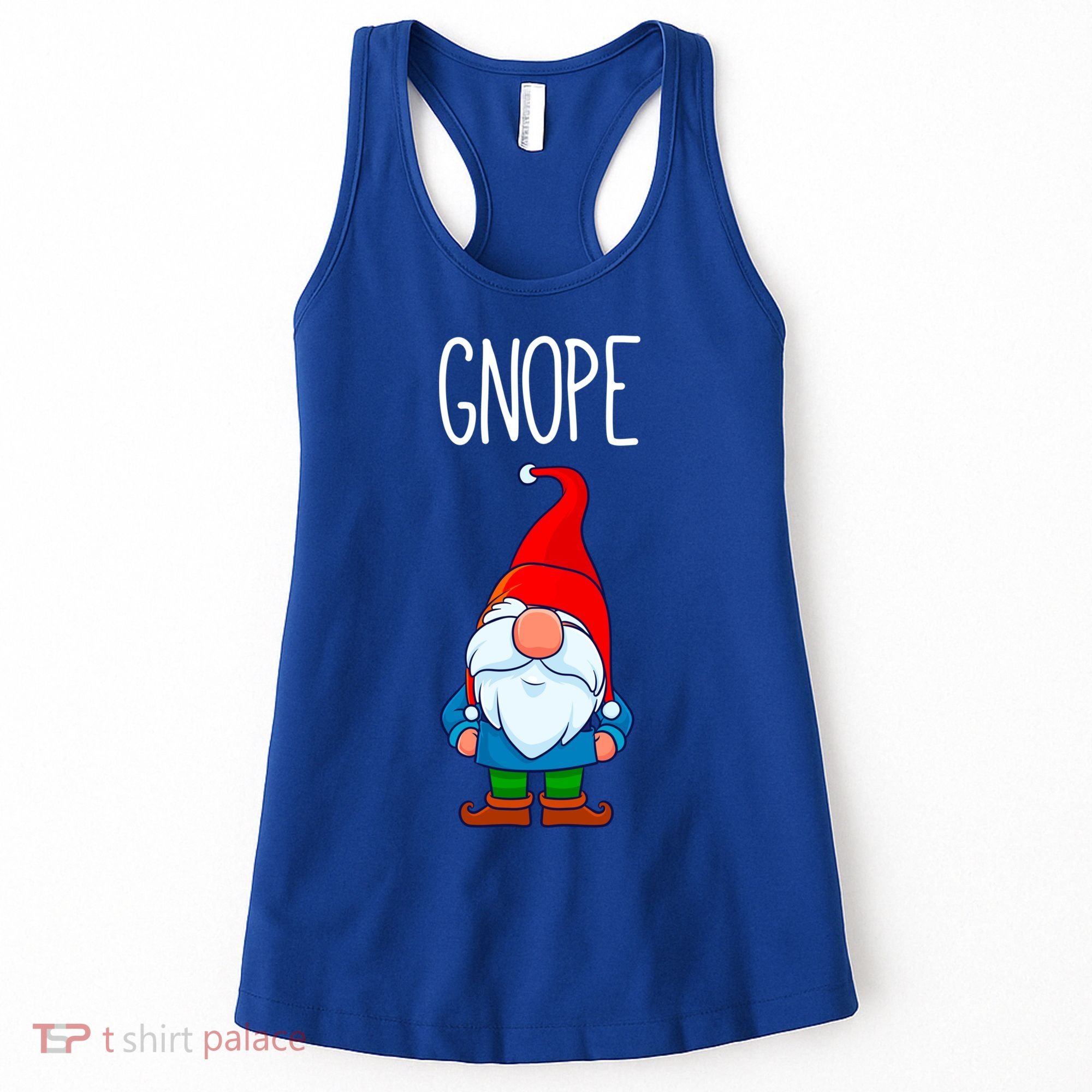 Gnope Tomte Garden Gnome Gift Funny Scandinavian Nope Meaningful Gift Women's Tank Top