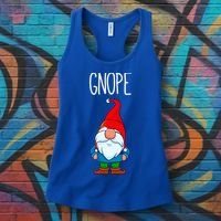 Gnope Tomte Garden Gnome Gift Funny Scandinavian Nope Meaningful Gift Women's Tank Top thumb 3