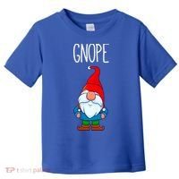 Gnope Tomte Garden Gnome Gift Funny Scandinavian Nope Meaningful Gift Toddler T-Shirt thumb 0