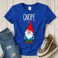 Gnope Tomte Garden Gnome Gift Funny Scandinavian Nope Meaningful Gift Women's T-Shirt thumb 3