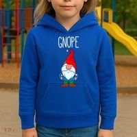 Gnope Tomte Garden Gnome Gift Funny Scandinavian Nope Meaningful Gift Kids Hoodie thumb 3