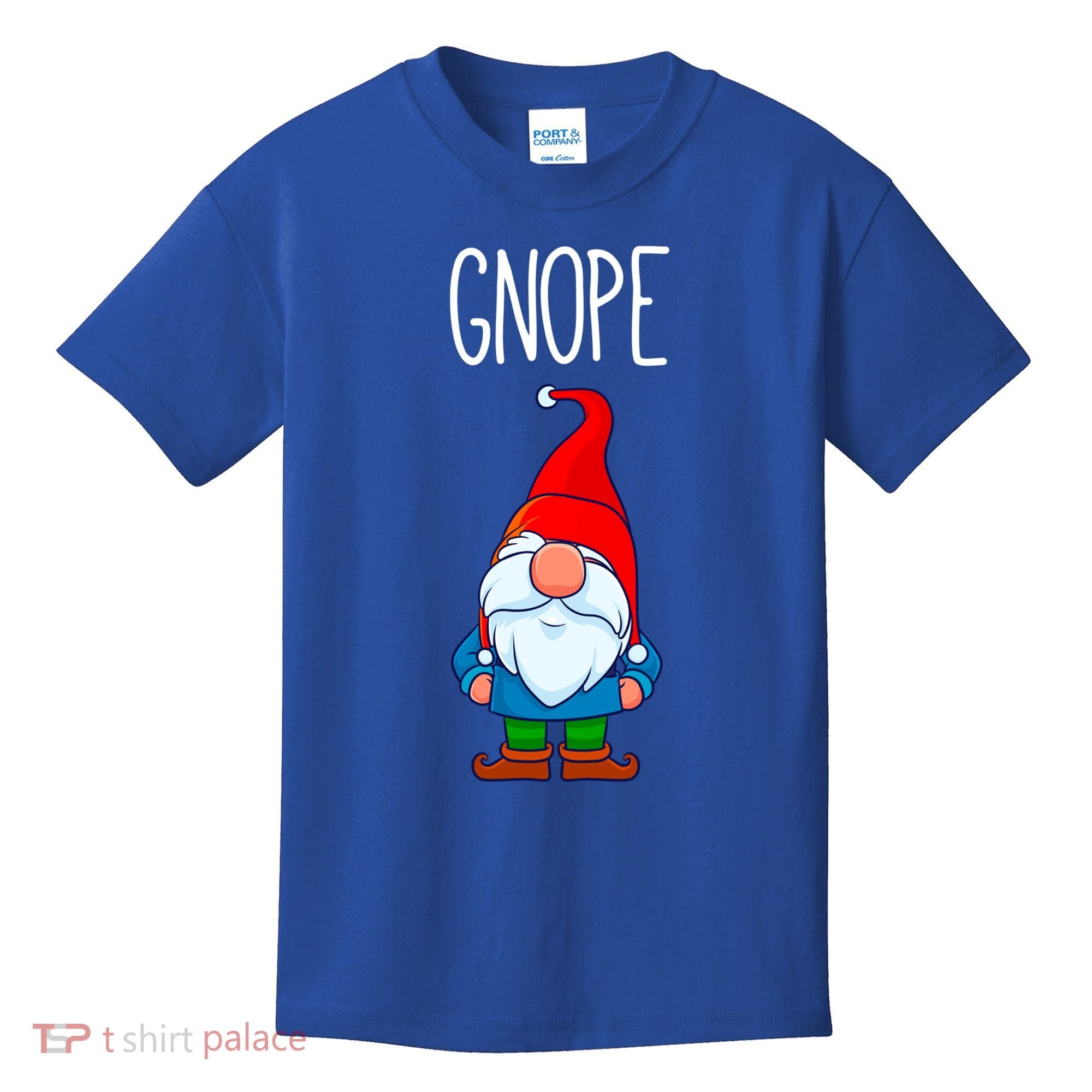 Gnope Tomte Garden Gnome Gift Funny Scandinavian Nope Meaningful Gift Kids T-Shirt