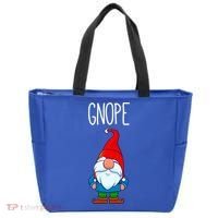Gnope Tomte Garden Gnome Gift Funny Scandinavian Nope Meaningful Gift Tote Bag thumb 0