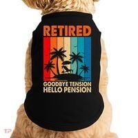 Goodbye Tension Hello Pension Beach Palm Trees Retirement Doggie Tank thumb 0