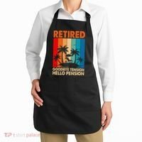 Goodbye Tension Hello Pension Beach Palm Trees Retirement Apron thumb 2