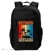 Goodbye Tension Hello Pension Beach Palm Trees Retirement Backpack thumb 0