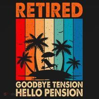 Goodbye Tension Hello Pension Beach Palm Trees Retirement Visor thumb 3