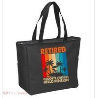 Goodbye Tension Hello Pension Beach Palm Trees Retirement Tote Bag thumb 2