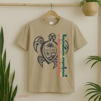 Guam Turtle Hafa Adai Guam Fishing Chamorro Guamanian T-Shirt thumb 2