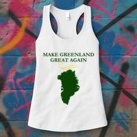 Greenland Trump Hair Make Greenland Great Again Women's Tank Top thumb 3