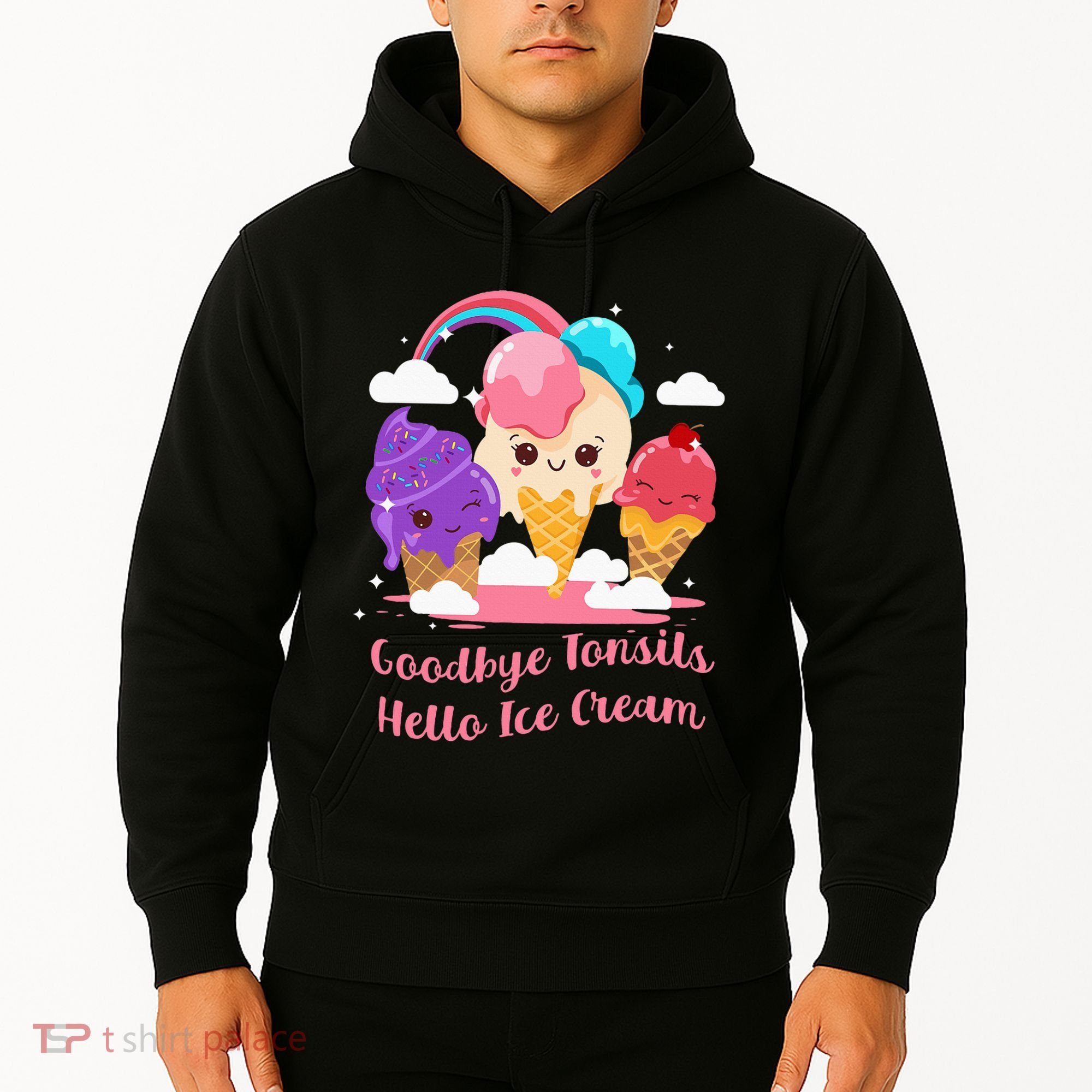 Goodbye Tonsils Hello Ice Cream Tonsillectomy Surgery Hoodie
