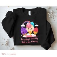 Goodbye Tonsils Hello Ice Cream Tonsillectomy Surgery Sweatshirt thumb 2