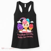 Goodbye Tonsils Hello Ice Cream Tonsillectomy Surgery Women's Tank Top thumb 0