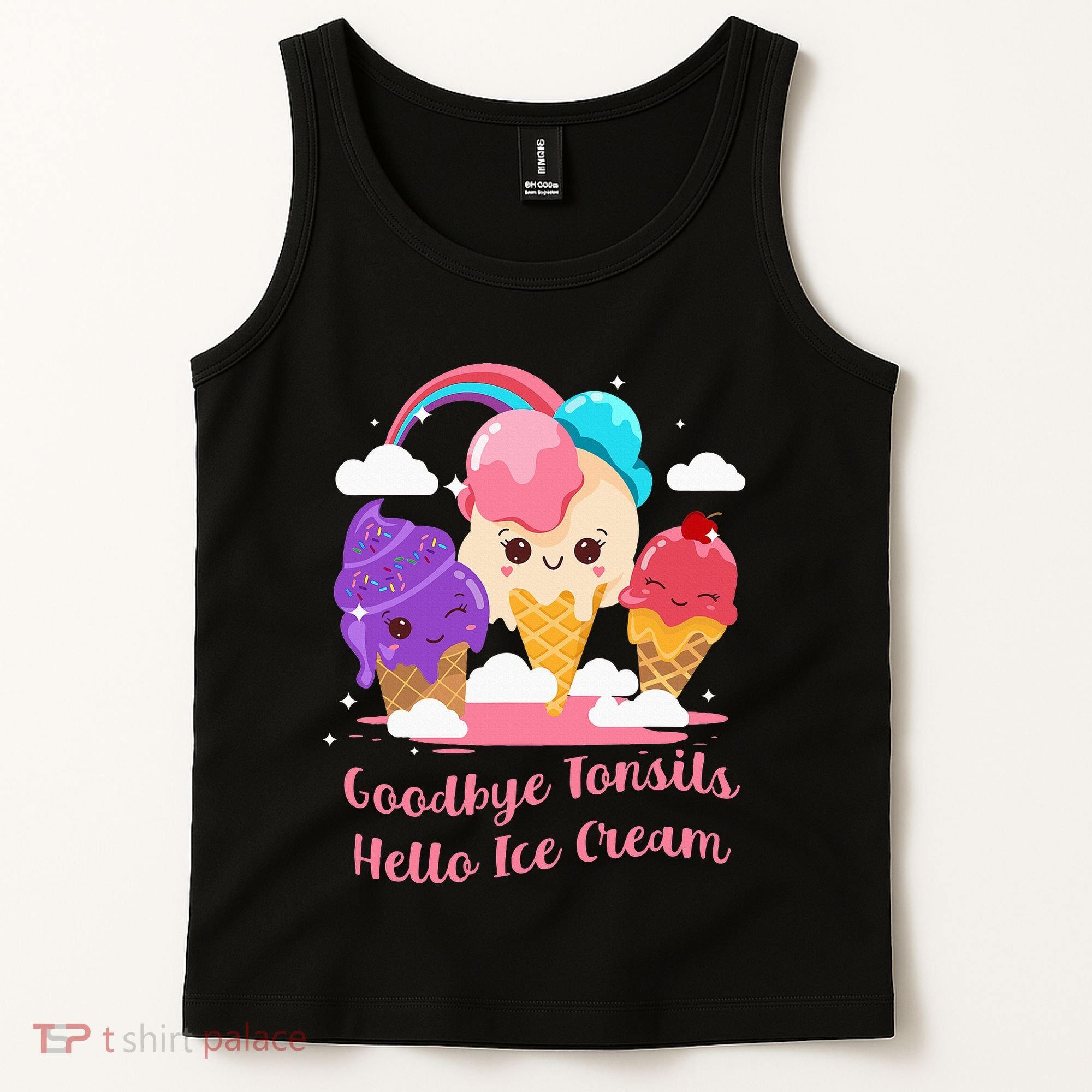Goodbye Tonsils Hello Ice Cream Tonsillectomy Surgery Tank Top