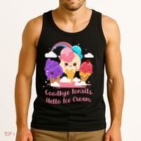 Goodbye Tonsils Hello Ice Cream Tonsillectomy Surgery Tank Top thumb 3