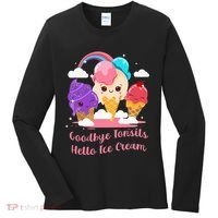 Goodbye Tonsils Hello Ice Cream Tonsillectomy Surgery Women's Long Sleeve Shirt thumb 0