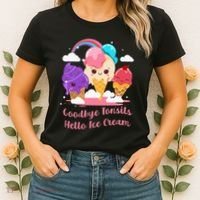 Goodbye Tonsils Hello Ice Cream Tonsillectomy Surgery Women's T-Shirt thumb 2