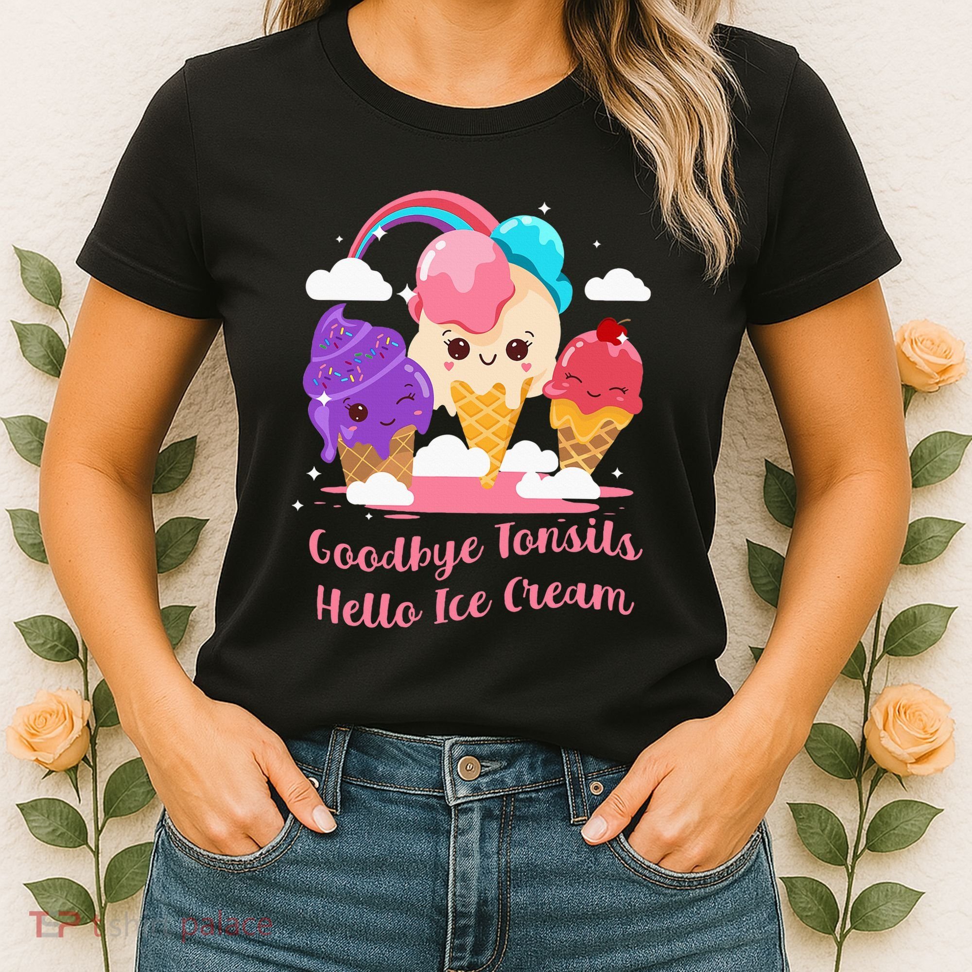 Goodbye Tonsils Hello Ice Cream Tonsillectomy Surgery Women's T-Shirt
