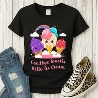 Goodbye Tonsils Hello Ice Cream Tonsillectomy Surgery Women's T-Shirt thumb 3