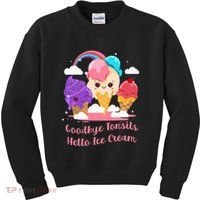 Goodbye Tonsils Hello Ice Cream Tonsillectomy Surgery Kids Sweatshirt thumb 0