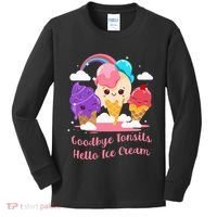 Goodbye Tonsils Hello Ice Cream Tonsillectomy Surgery Kids Long Sleeve Shirt thumb 0