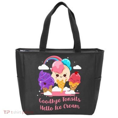 Goodbye Tonsils Hello Ice Cream Tonsillectomy Surgery Tote Bag