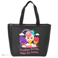 Goodbye Tonsils Hello Ice Cream Tonsillectomy Surgery Tote Bag thumb 0