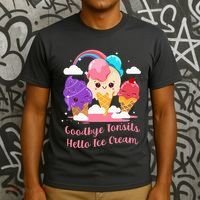 Goodbye Tonsils Hello Ice Cream Tonsillectomy Surgery T-Shirt thumb 3